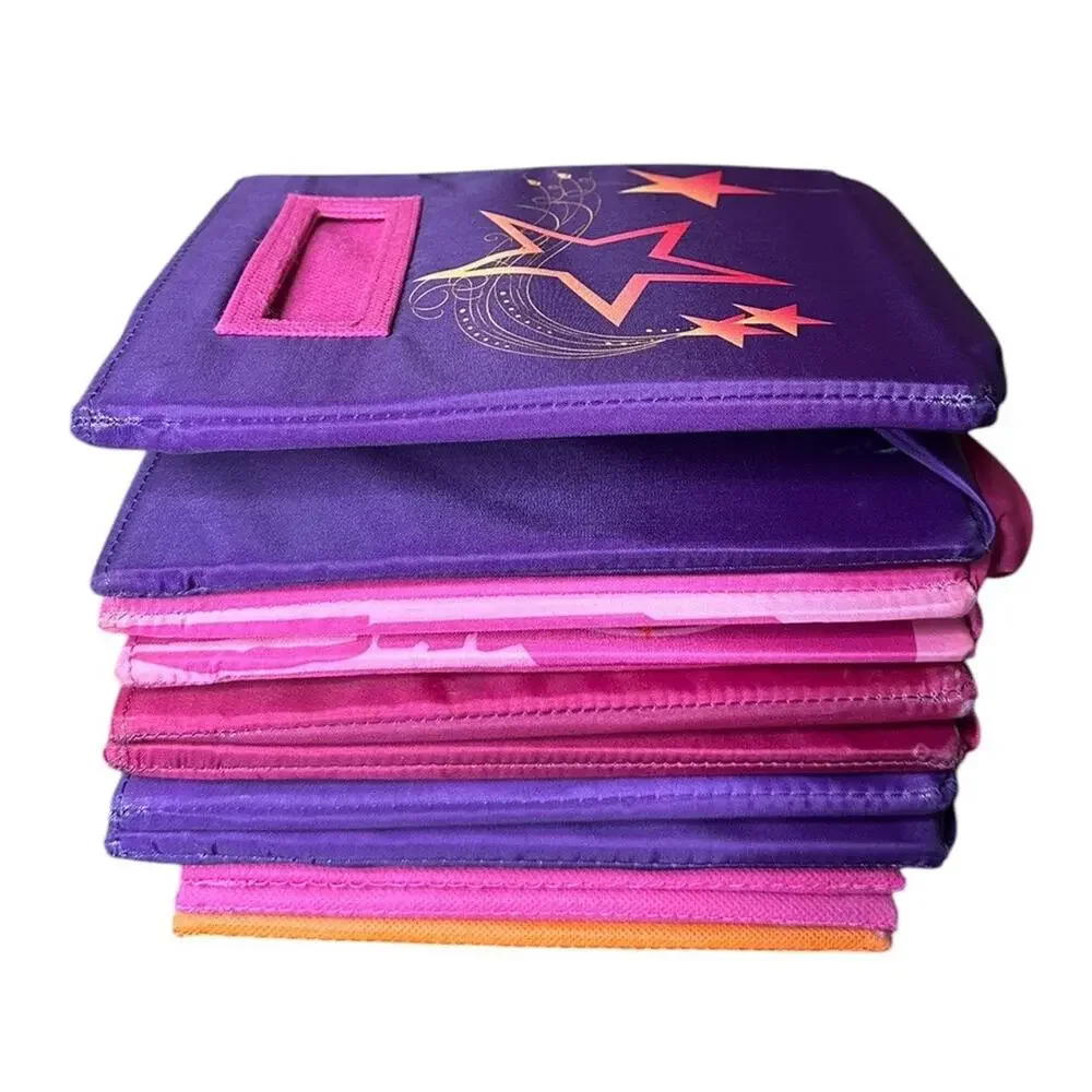 Bratz Dolls Foldable Storage Bins Box Containers Purple Pink Handles Set of 4